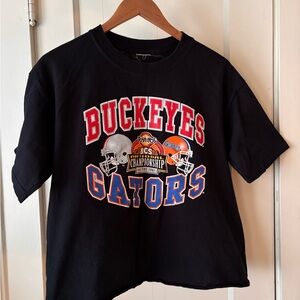 2007 BCS National Championship Buckeyes Gators Cropped T-Shirt